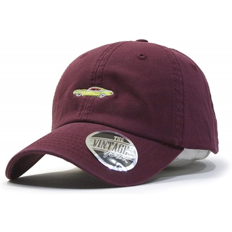 Baseball Caps Classic Washed Cotton Twill Low Profile Adjustable Baseball Cap - 70 Maroon - C412N0DRF3T $29.65