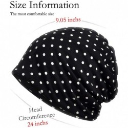 Skullies & Beanies Womens Slouchy Beanie Cotton Chemo Caps Cancer Headwear Hats Turban - 2 Pair-dot-black+pink - CW18RMK050N ...
