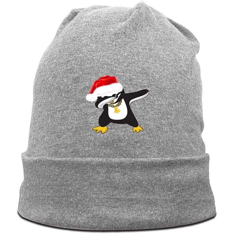 Skullies & Beanies Knit Cap Skate Crow Crown Classic Men's Warm Winter Hats Knit Cuff - Happy Cute Penguin /Gray - CU1927I5MC...