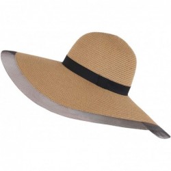 Sun Hats Women's Floppy Big Brim Hat Bowknot Straw Hat Foldable Roll up Sun Hat - Style E-khaki - CR18RNME0D2 $31.46