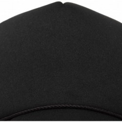 Baseball Caps Youth Mesh Trucker Cap - Adjustable Hat (S- M Sizes) - Black - C217AANADXQ $19.49