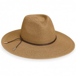 Sun Hats Women's Montecito Sun Hat - UPF 50+- Broad Brim- Elegant Style- Designed in Australia. - Camel - CM192LC2DOT $104.46