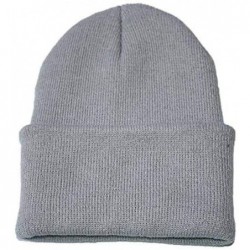 Fedoras Unisex Classic Knit Beanie Women Men Winter Leopard Hat Adult Soft & Cozy Cute Beanies Cap - Gray C - C6192R4YHQ6 $18.34