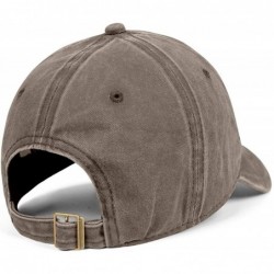 Baseball Caps Denim Baseball Hats Unisex Men's Classic Adjustable Mesh Captain Flat Cap - Brown-14 - CE18U43YGDQ $25.72