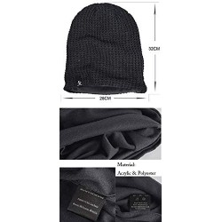 Berets Womens Knit Slouchy Beanie Ribbed Baggy Skull Cap Turban Winter Summer Beret Hat - Comb Navy - CX198C48OSK $26.38