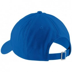 Baseball Caps Route 66 Embroidered Soft Crown 100% Brushed Cotton Cap - Royal - CH17YTA6SWM $37.04
