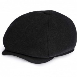 Newsboy Caps Newsboy Hat Cap for Men Women Gatsby Hat for Men 1920s Mens Gatsby Costume Accessories - Black - CD18NW78AYA $23.72