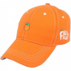 Baseball Caps Dad Hat Women Mens - Baseball Caps Fruit Orange Pink Yellow- Adjustable Strap Back - Orange - C518GE9WHYR $20.14
