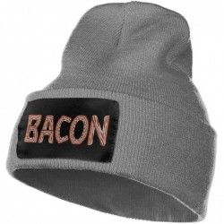 Skullies & Beanies Bacon Warm Winter Hat Knit Beanie Skull Cap Cuff Beanie Hat Winter Hats for Men & Women Deep Heather - CC1...