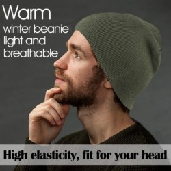 Skullies & Beanies Beanie Cap- Soft Stretch Acrylic Knit Winter Hats Warm Gifts for Men/Women/Kids - 1 Pack Night Forest - CZ...