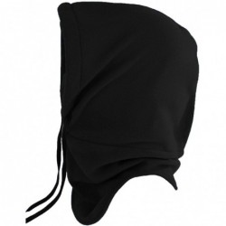 Balaclavas Balaclave Fleece Windproof Ski Mask Face Mask Tactical Hood Neck Warmer - Heavyweight-black - CD18LR4WUIQ $19.98