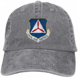 Skullies & Beanies Civil Air Patrol Command Men & Women Cool Sun Hats Fashion Adjustable Denim Jeans Baseball Caps - Gray - C...