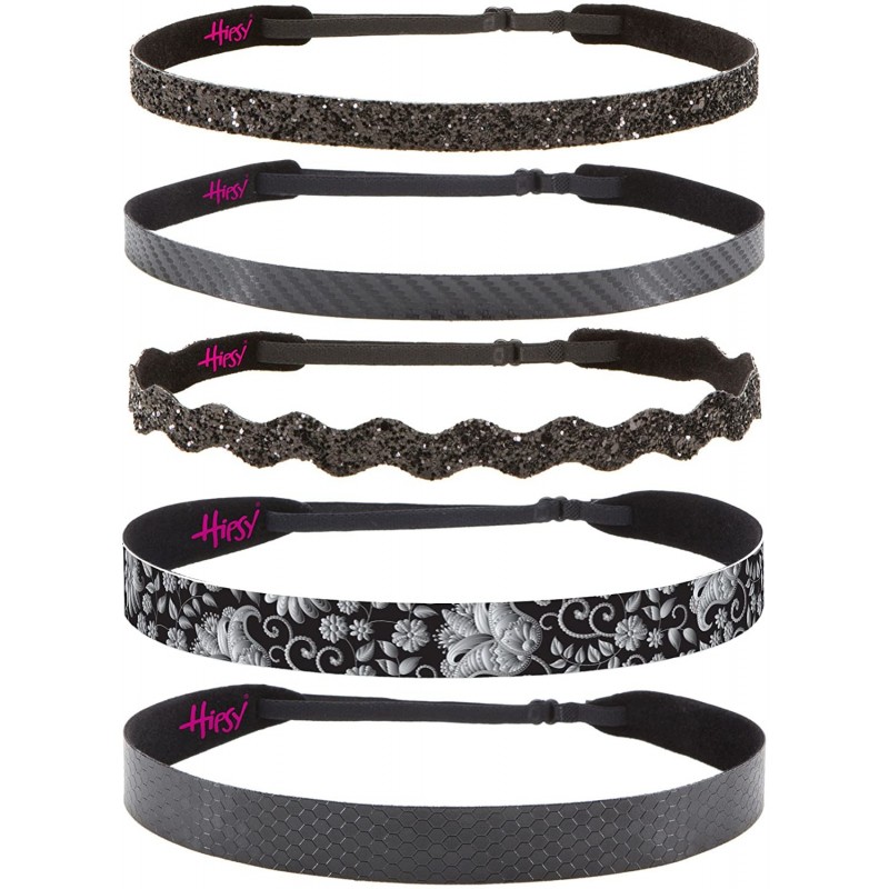 Headbands Adjustable No Slip Cute Fashion Black Headbands for Women & Girls Multi Packs - C918DTHXM4W $32.70
