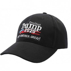 Baseball Caps Donald Trump Hat for America 2020 Election Campaign Embroidery Cap for Men and Women (Black and red 2020) - CJ1...