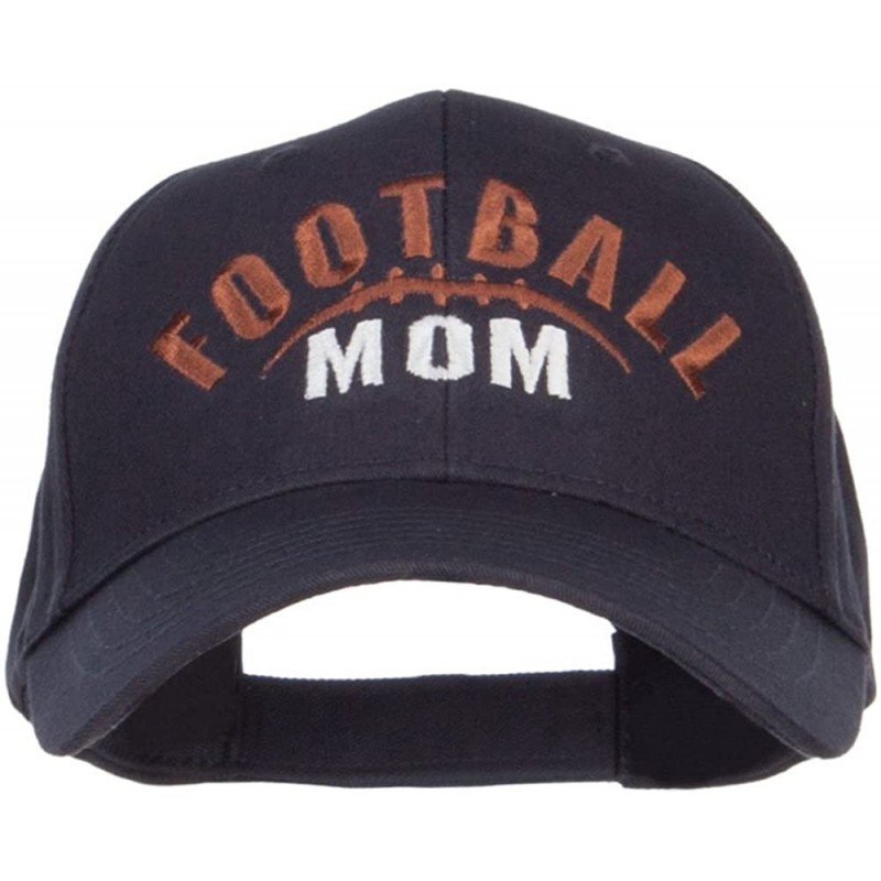 Baseball Caps Football Mom Embroidered Organic Cotton Cap - Navy - C412LJZ0GP5 $47.24