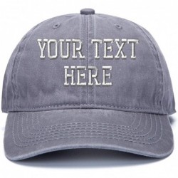 Baseball Caps Custom Embroidered Adjustable Baseball Hat Embroidery Cowboy Caps Men Women Text Gift - Gray1 - C918H40XC25 $32.03