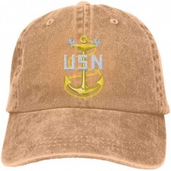 Baseball Caps Navy Master Chief Petty Officer (MCPO) Baseball Cap for Mens and Womens - Natural - CP18SHWLISQ $45.73