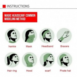 Balaclavas Fashion Face Mask Bandanas Sports & Casual Headwear Seamless Neck Gaiter- Headwrap- Balaclava- Helmet Liner - CP19...