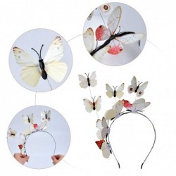Headbands Butterfly Creative Accessories Fascinator - white - CI18QIDATOG $27.33