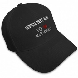 Baseball Caps Custom Baseball Cap Yo Amo Maracaibo Spanish Embroidery Dad Hats for Men & Women - Black - CM18ANL7TNR $39.61