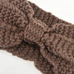 Cold Weather Headbands Crochet Turban Headband for Women Warm Bulky Crocheted Headwrap - 4 Pack Knot C - Purple- Navy- Kahki-...