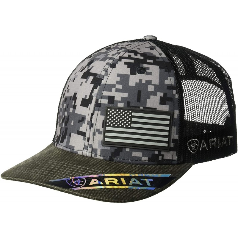 Baseball Caps Men's Patriot Mesh Back Rubber Flag Cap- Multi/Color- One Size - CW18D8AN6N8 $58.08