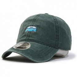 Baseball Caps Vintage Washed Dyed Cotton Twill Low Profile Adjustable Baseball Cap - C Dark Green - CR12L0IFPJX $30.44