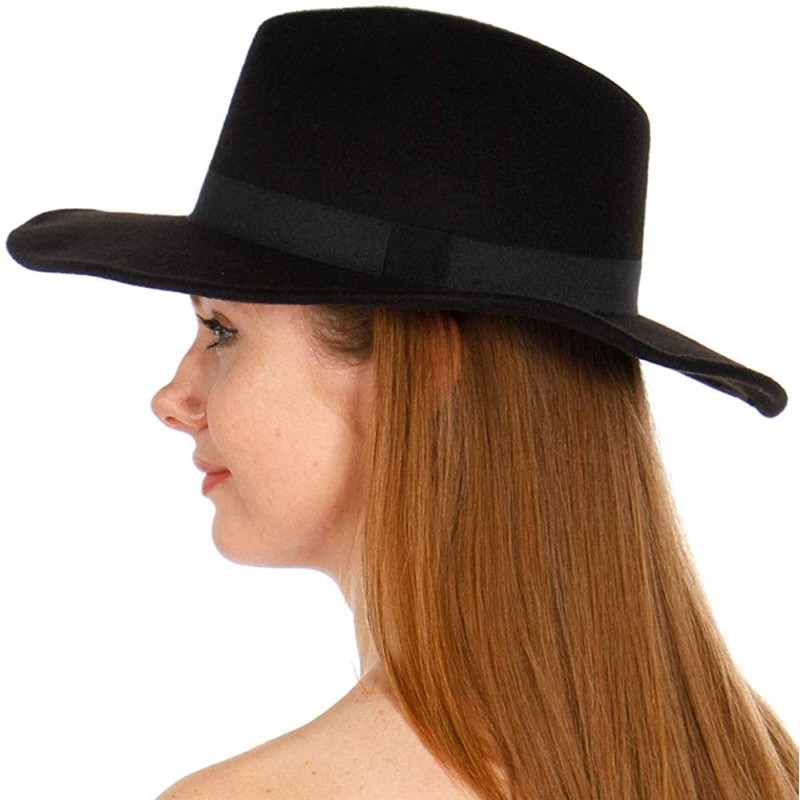 Fedoras Wool Felt Fedora Hats for Women- Panama Hat- Wide Brim Hats- Fall Floppy Hat Women- Beach Hats- Cloche - CU18SNMEG80 ...