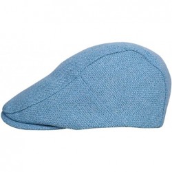 Newsboy Caps Ivy Cap Straw Weave Linen-Like Cotton Cabbie Newsboy Hat MZ30038 - Blue - CM18Y6YE72C $31.04