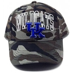 Baseball Caps NCAA Wide Out Grey Camo Adjustable Hat - University of Kentucky - Wildcats - CE1875QRXEE $40.58
