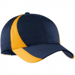 Baseball Caps Dry Zone Nylon Colorblock Structured Cap - True Navy/White - C5113AEP7D9 $21.08