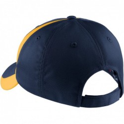 Baseball Caps Dry Zone Nylon Colorblock Structured Cap - True Navy/White - C5113AEP7D9 $21.08