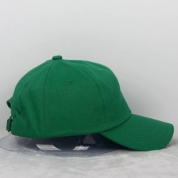 Baseball Caps Cotton Plain Baseball Cap Adjustable .Polo Style Low Profile(Unconstructed hat) - Green - CL18C5WZNAH $20.21