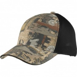 Baseball Caps Realtree Adjustable Camo Camouflage Cap Hat with Air Mesh Back - Oilfield Camo/ Black Mesh - C611SYY1X2F $33.97