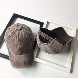 Baseball Caps Unisex Vintage Washed Distressed Baseball-Cap Twill Adjustable Dad-Hat - A23 Coffee(new) - C71949AC97D $27.86