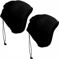 Balaclavas Thick Knit One Hole Facemask Balaclava Snowboarding Biker Mask (2 Black) - CY126HFNB3V $28.29