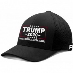 Baseball Caps Trump 2020 Hat Make Liberals Cry Again Flex Fit Baseball Cap - Black - CY18UTM6CQY $29.79
