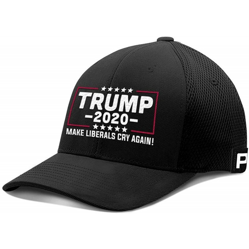 Baseball Caps Trump 2020 Hat Make Liberals Cry Again Flex Fit Baseball Cap - Black - CY18UTM6CQY $43.54