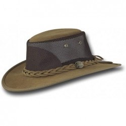 Sun Hats Foldaway Cattle Suede Cooler Leather Hat - Item 1064 - Hickory - C0117R29F9D $99.23