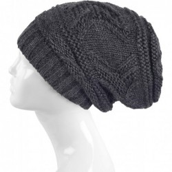 Skullies & Beanies Knit Slouchy Oversized Soft Warm Winter Beanie Hat - Gray - C012MRKZQS3 $22.52