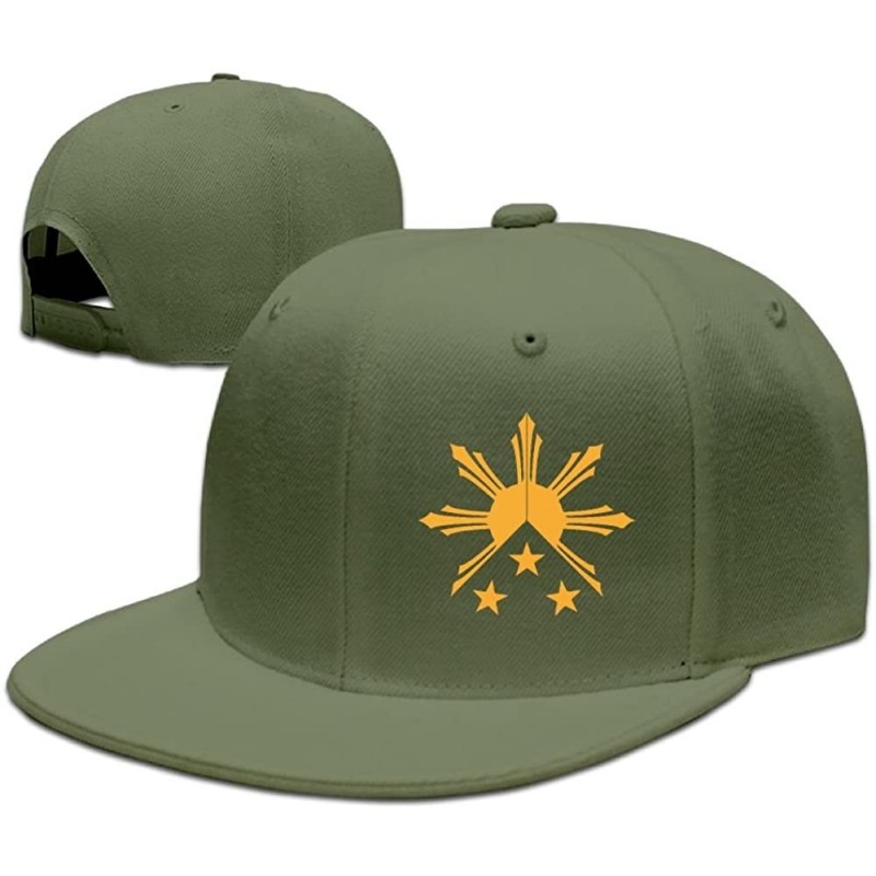 Baseball Caps Flat Brim Baseball Hat for Unisex- Tribal Philippines Filipino Sun and Stars Flag Fashion Dad Cap - Forestgreen...