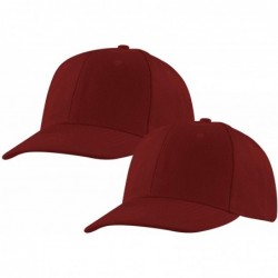 Baseball Caps Baseball Cap- 2 Pack- Adjustable Strap- Classic Acrylic Hats- Outdoors Plain Colors Gift - Maroon (2 Pack) - C1...