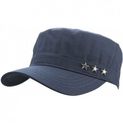 Baseball Caps Mens Cotton Stars Flat Top Military Army Travel Sports Sun Baseball Hat Cap Hats - Blue - CL18C3T499E $20.07
