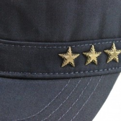 Baseball Caps Mens Cotton Stars Flat Top Military Army Travel Sports Sun Baseball Hat Cap Hats - Blue - CL18C3T499E $12.14