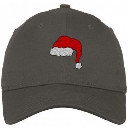 Baseball Caps Custom Soft Baseball Cap Santa Hat Embroidery Dad Hats for Men & Women - Dark Grey - C218SMO4O5W $28.62