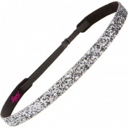 Headbands Women's Adjustable NO Slip Skinny Bling Glitter Headband - Gunmetal & Red - CN11MNIWVYH $27.28