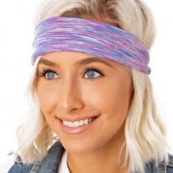 Headbands Xflex Space Dye Adjustable & Stretchy Wide Headbands for Women - Heavyweight Space Dye Violet - CS17XWN0545 $25.76