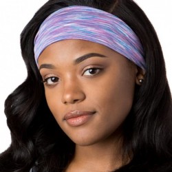 Headbands Xflex Space Dye Adjustable & Stretchy Wide Headbands for Women - Heavyweight Space Dye Violet - CS17XWN0545 $26.38