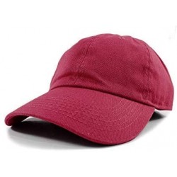 Baseball Caps Polo Style Baseball Cap Ball Dad Hat Adjustable Plain Solid Washed Mens Womens Cotton - Wine Red - CB18WEC59M3 ...