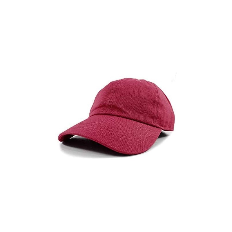 Baseball Caps Polo Style Baseball Cap Ball Dad Hat Adjustable Plain Solid Washed Mens Womens Cotton - Wine Red - CB18WEC59M3 ...